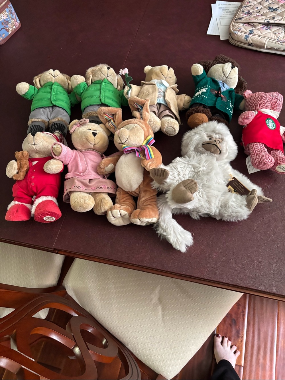 Various Starbucks Bearista plush